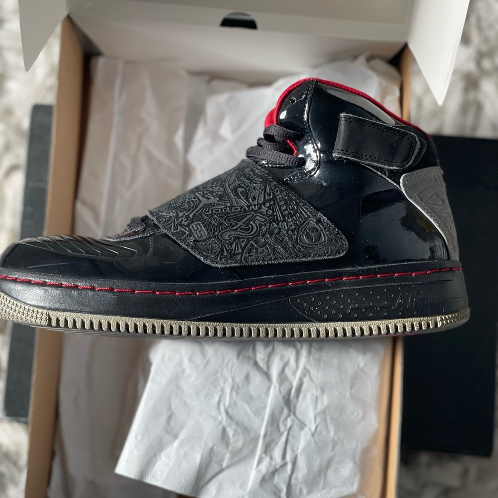( Used ) Air Jordan Fusion 20 'Black Stealth'
( Size US Men's 9.5 ) - Picture 8 of 11